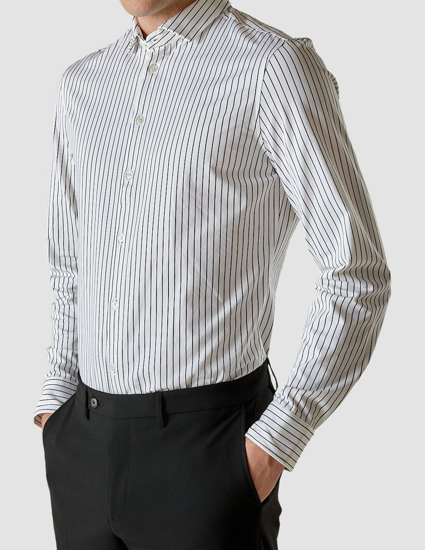 Classic Shirt Black Stripes Regular